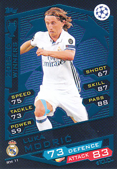 Luka Modric Real Madrid 2016/17 Topps Match Attax CL #RM11